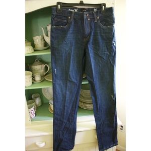 Slightly distressed jeans